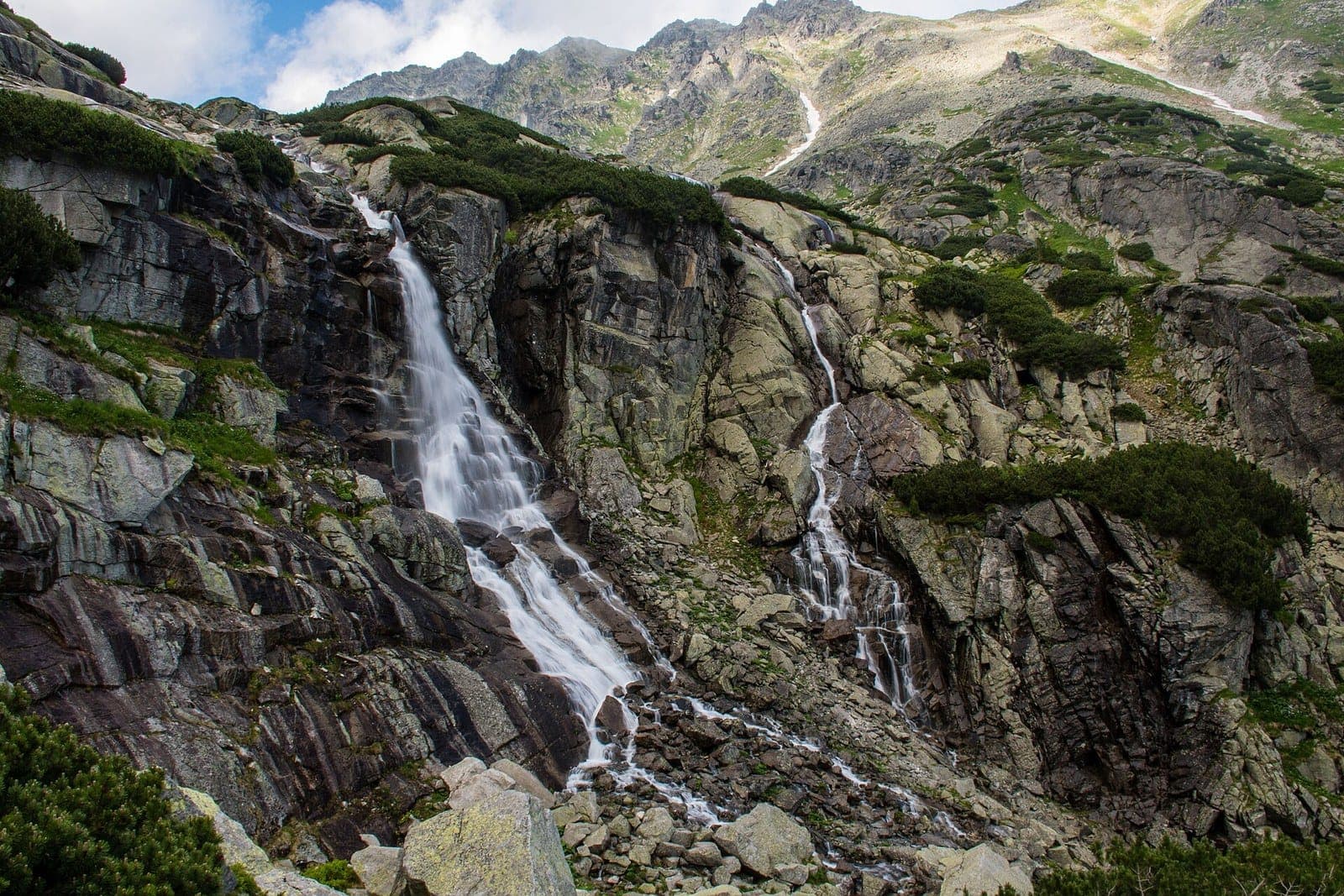 Vodopád Skok v Mlynické dolině na trati Extreme
